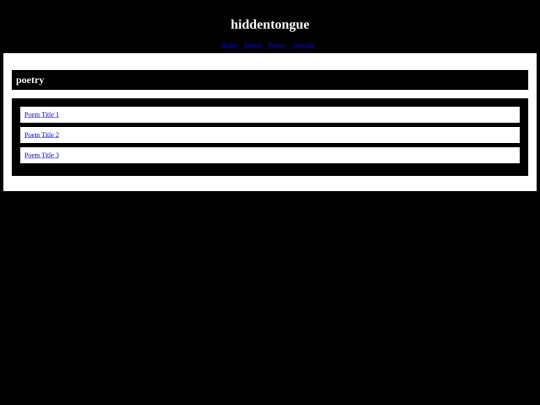 poetry screenshot