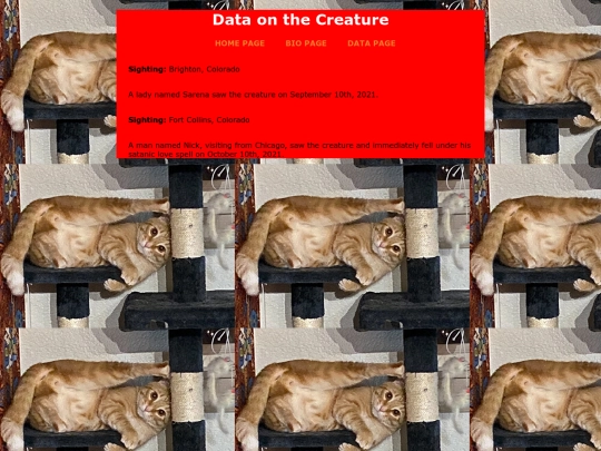 data screenshot