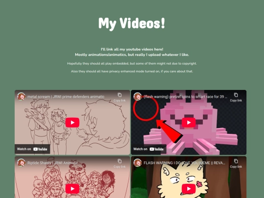 videos screenshot