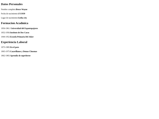 Examen screenshot