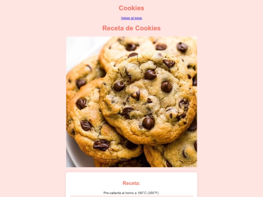 recetario/cookies screenshot