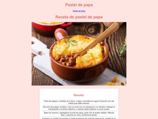 recetario/pasteldepapa screenshot