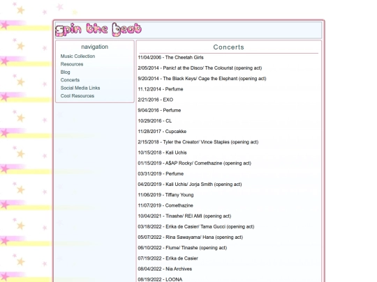concerts screenshot