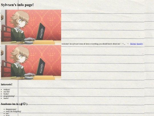 infopage screenshot