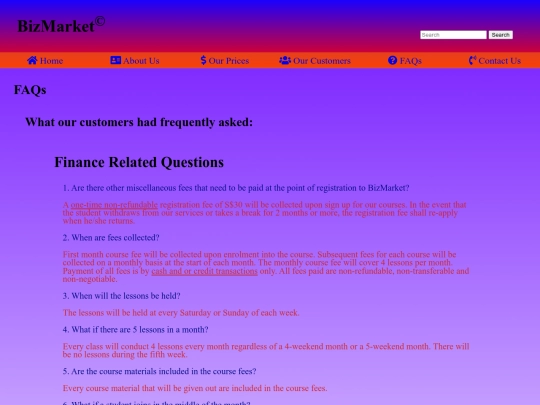 faqs screenshot