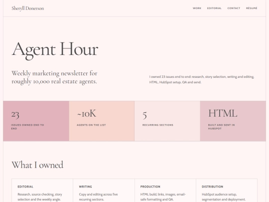 sheryll-portfolio/agent-hour screenshot