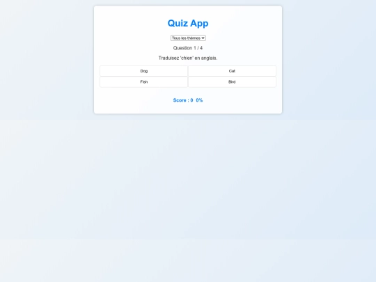 Mon site/quizapp screenshot