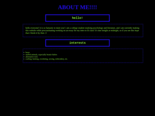 aboutme screenshot