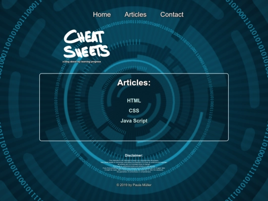 Articles screenshot