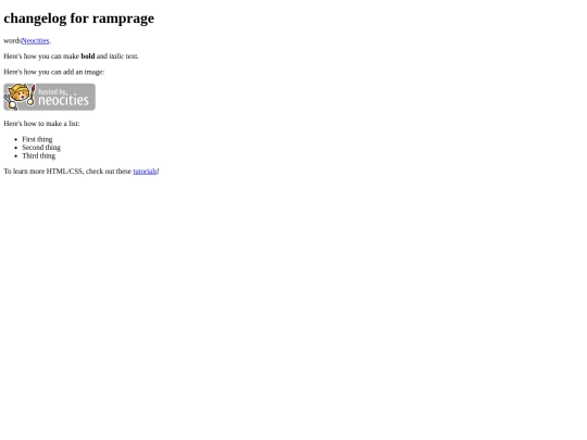 RampRage-changelog screenshot