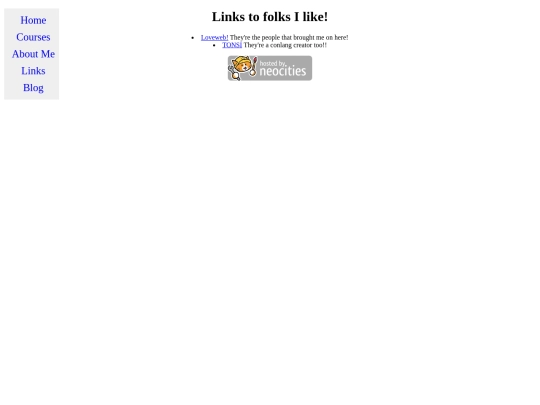 links screenshot