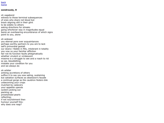 poems/sondrous screenshot