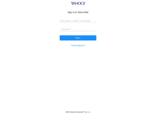 Yahoo screenshot