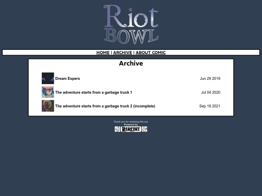 archive screenshot