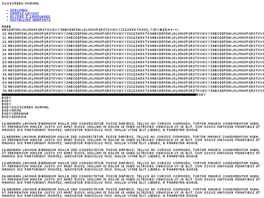 font/slkscr-demo screenshot