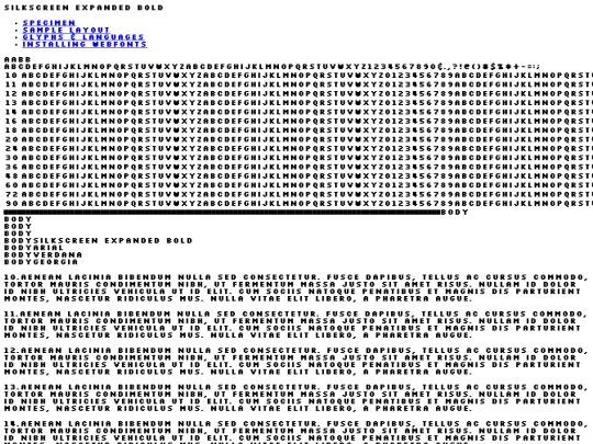 font/slkscreb-demo screenshot