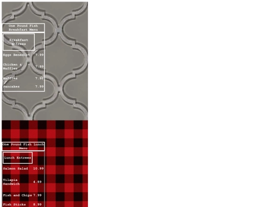 Menuassignment screenshot