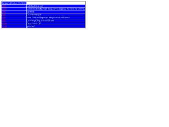 Schedule screenshot