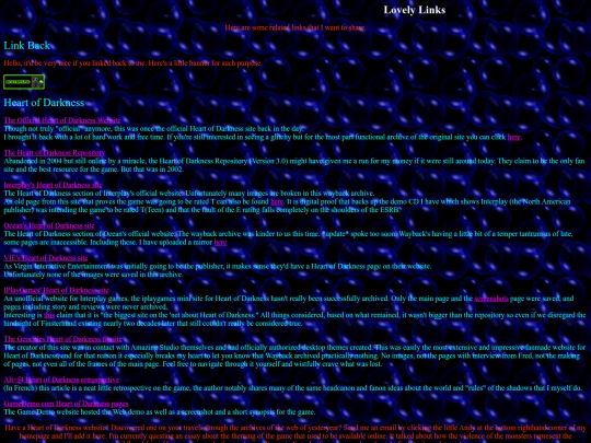 links screenshot