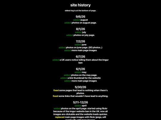 sitehistory screenshot