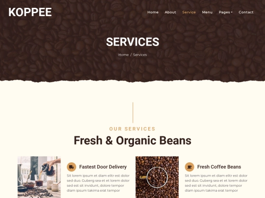 coffee-shop-html-template/service screenshot