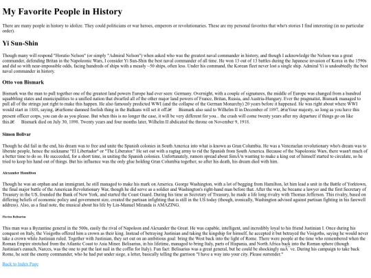 Historical Figures screenshot