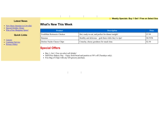 FreshMart screenshot