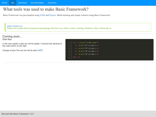 info screenshot