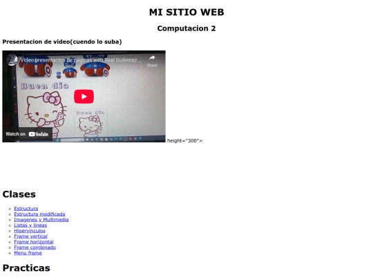 Menu index screenshot
