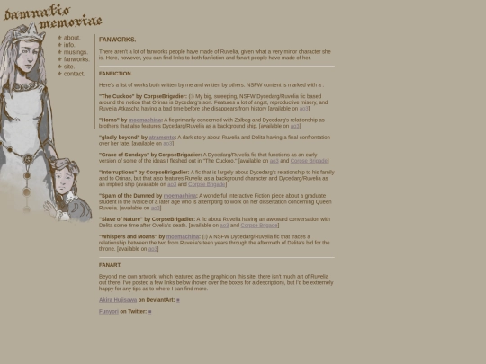 damnatiomemoriae/fanworks screenshot