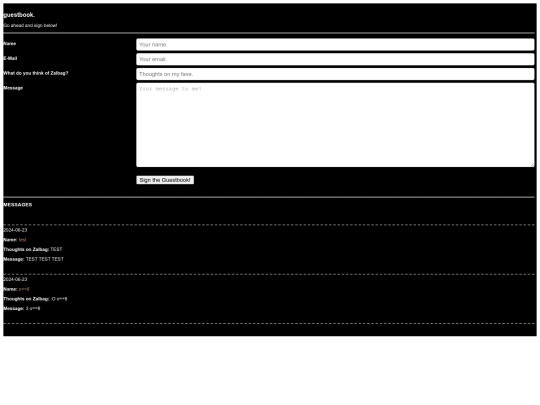 hopeabandonsme/guestbook screenshot
