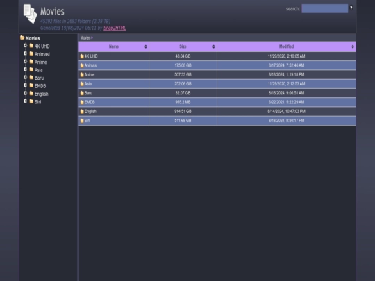 index screenshot