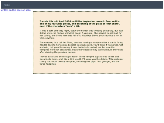 writing screenshot