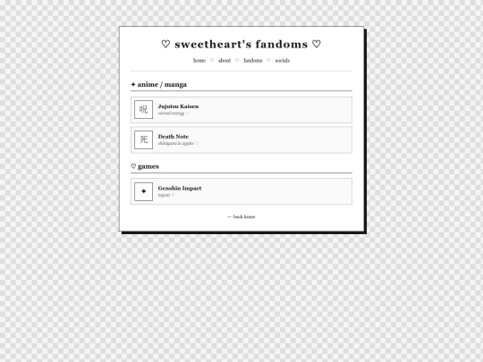 fandoms screenshot
