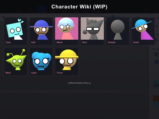 characters screenshot