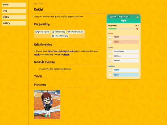tomodachi/miis/koshi screenshot