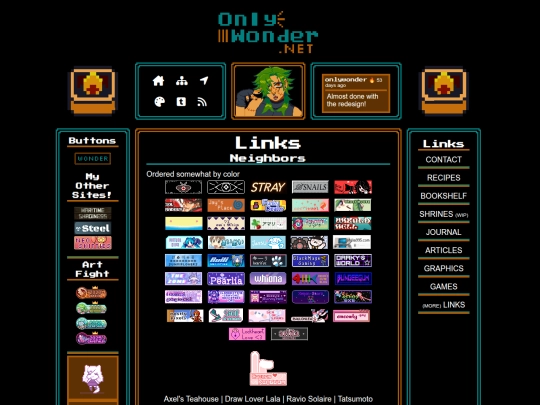 links screenshot