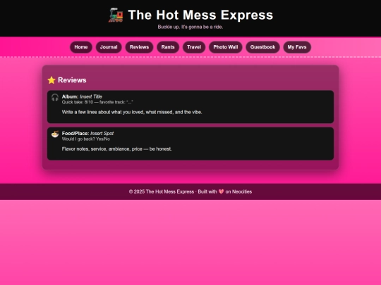 reviews screenshot