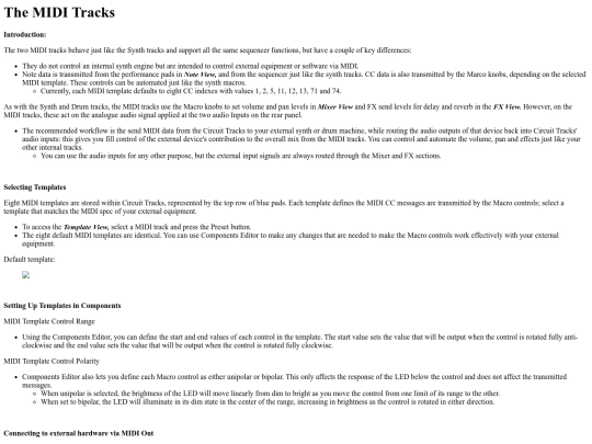 novation/Novation/The MIDI Tracks screenshot