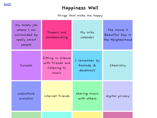 happinessWall screenshot