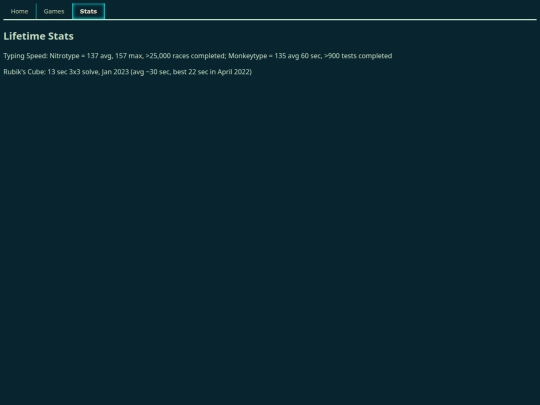 stats screenshot