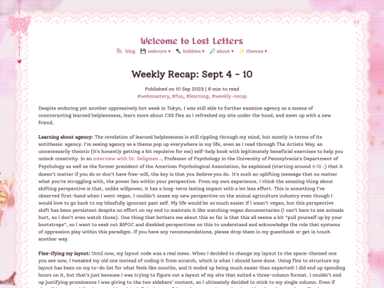 2023/09/10/weekly-recap screenshot