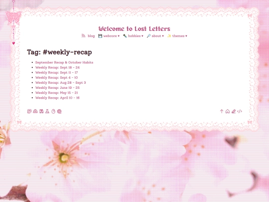tag/weekly-recap screenshot
