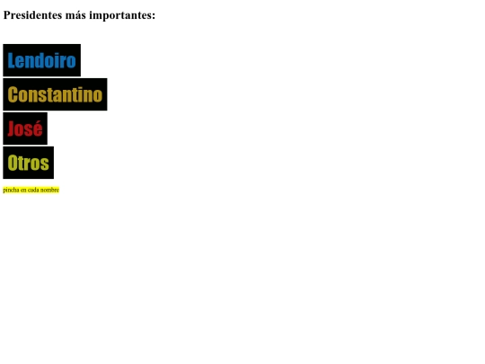ejercicios/trabajo final/presidentes screenshot