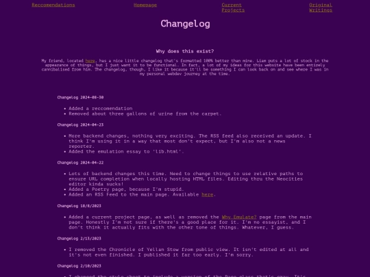 htmls/changelog screenshot