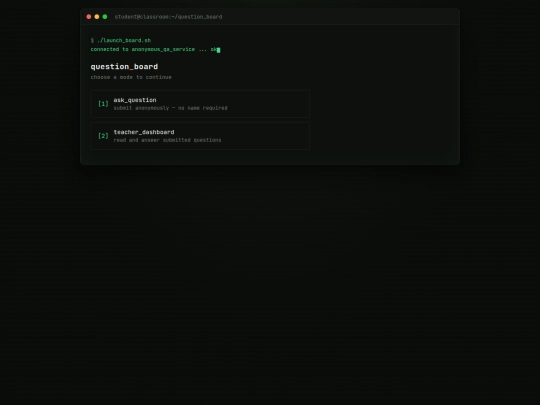 question-board screenshot