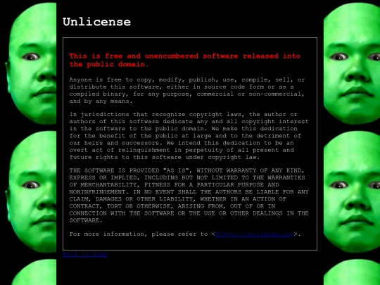 unlicense screenshot