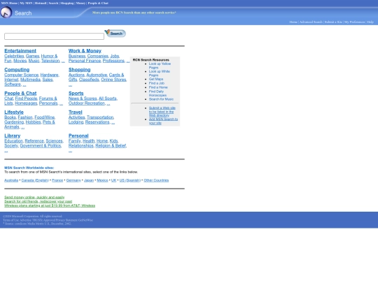 MSN Search screenshot