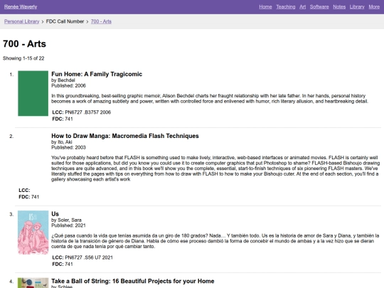 tiny-apps/opac/browse/fdc/700 screenshot