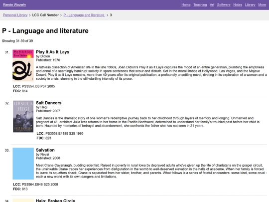 tiny-apps/opac/browse/lcc/p/3 screenshot